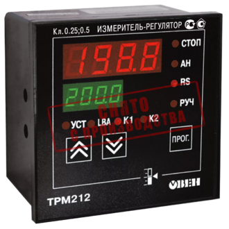 Измеритель ПИД-регулятор для управления задвижками и трехходовыми клапанами с интерфейсом RS-485 ОВЕН ТРМ212-Щ1.ИР