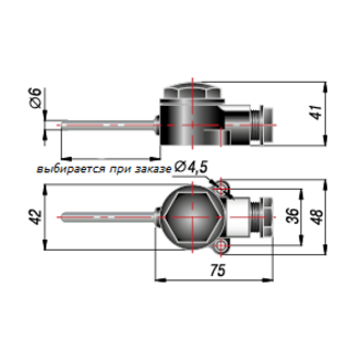 Термопреобразователь сопротивления для измерения температуры воздуха ОВЕН ДТС125-50М.В2.60 