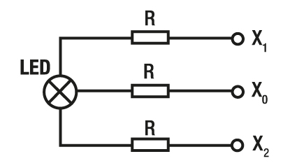 Электрическая схема питания сигнальной лампы MT16