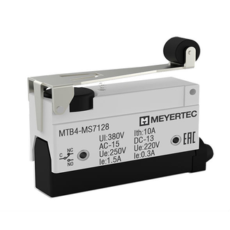 Выключатель концевой, рычаг с роликом, укороченный MeyerTec MTB4-MS7128