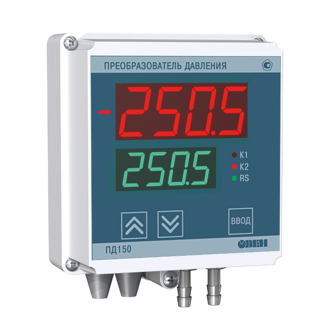 Электронный измеритель низкого давления (тягонапоромер) для автоматики котельных установок и вентиляционных систем ОВЕН ПД150-ДИ100К-899-0,5-1-P-R