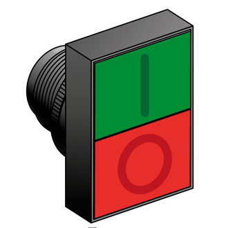Головка кнопки управления двойная, плоский красный толкатель MeyerTec MTB2-EL83