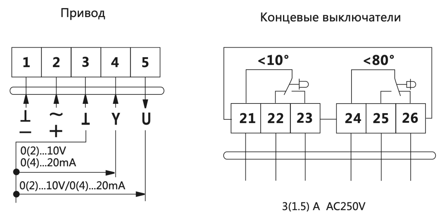 Схема подключения DA24MU24-A/AS