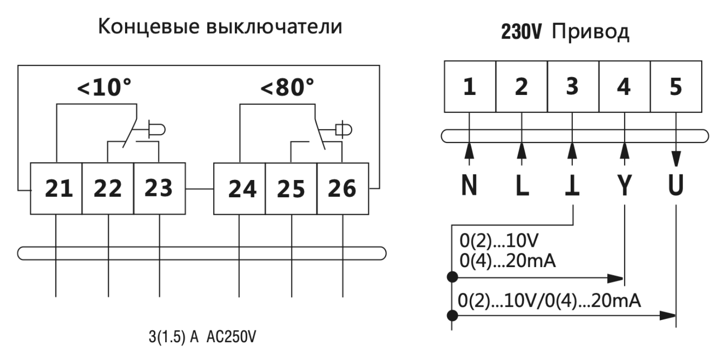 Схема подключения DA4MU230-A/AS