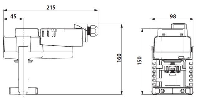 Габаритные размеры NVC24A-SZ-TPC Габаритные размеры NVC24A-SZ-TPC