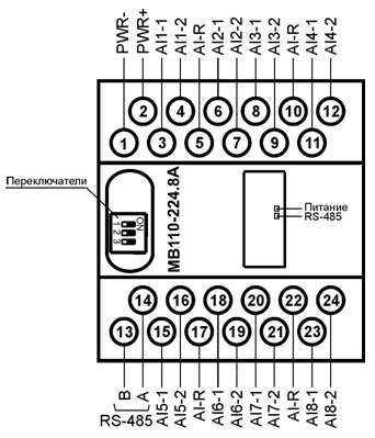 Общий чертеж МВ110-8А