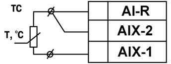 Схема подключения термометра сопротивления