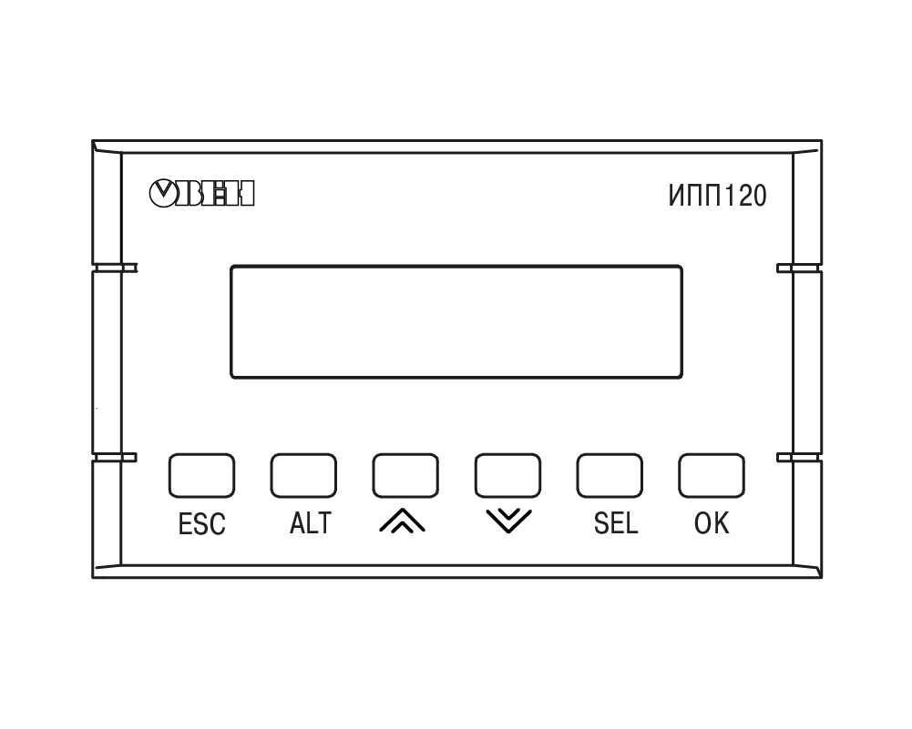 Лицевая панель панели оператора ИПП120