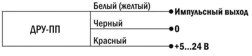 Схема подключения датчика-реле потока с импульсным выходом ДРУ-ПП-98-15
