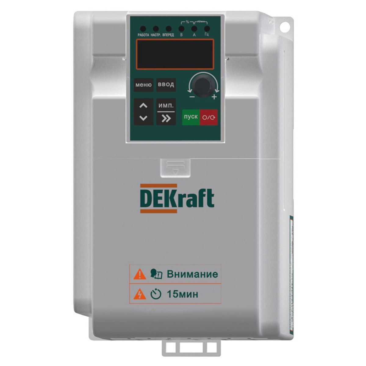 Преобразователь частоты Dekraft DEKV060 ПЧ-510-1PH-220В-1,5кВт DEKV060G1R5S2
