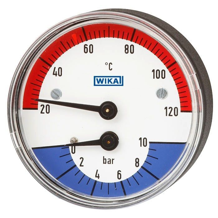 Термоманометр Wika 100.12.080 0-16 бар 20-120 C G1/2B