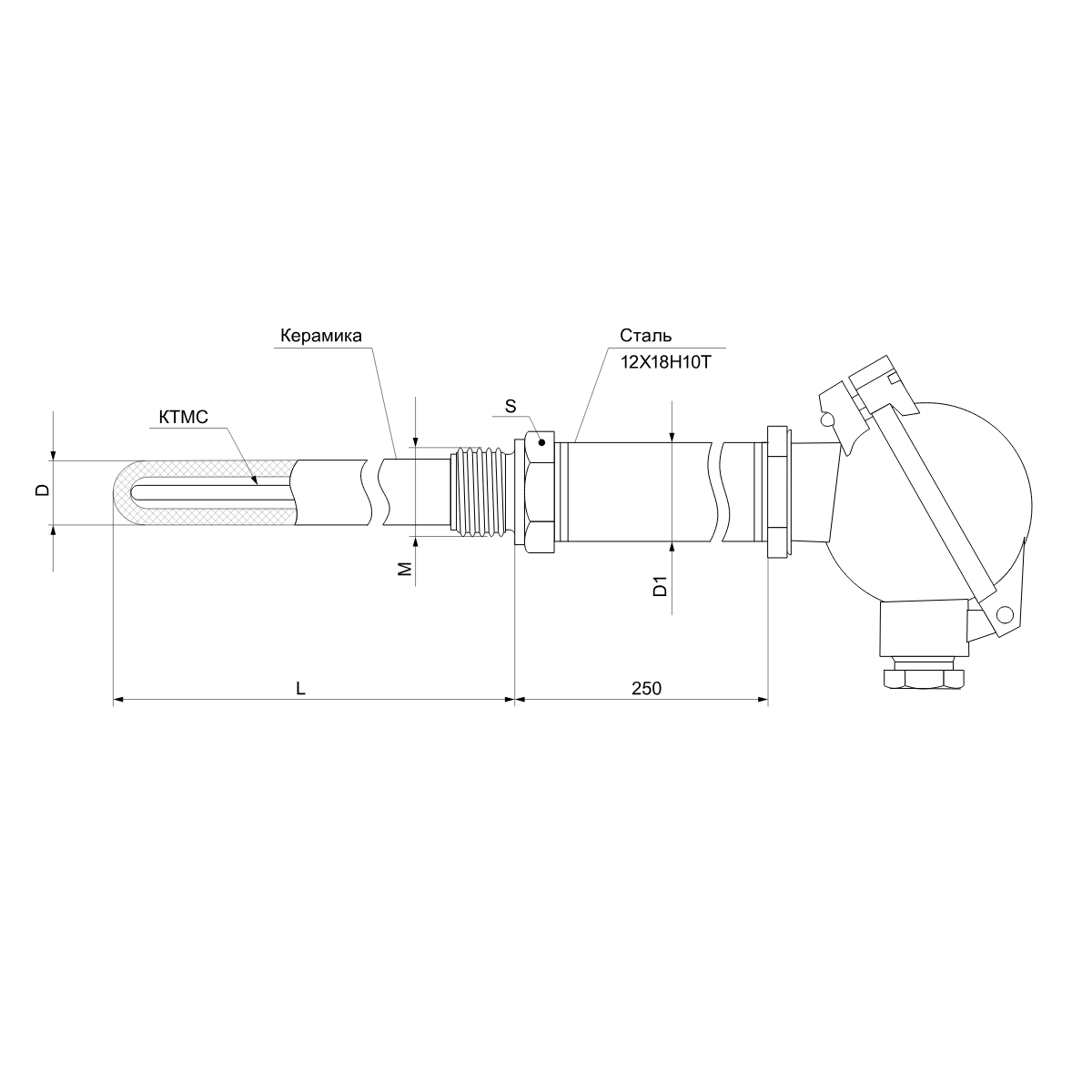 ДТПХхх5 термопары на основе КТМС высокотемпературные и химически стойкие модульные ОВЕН ДТПN165-0919.1000.1 фото
