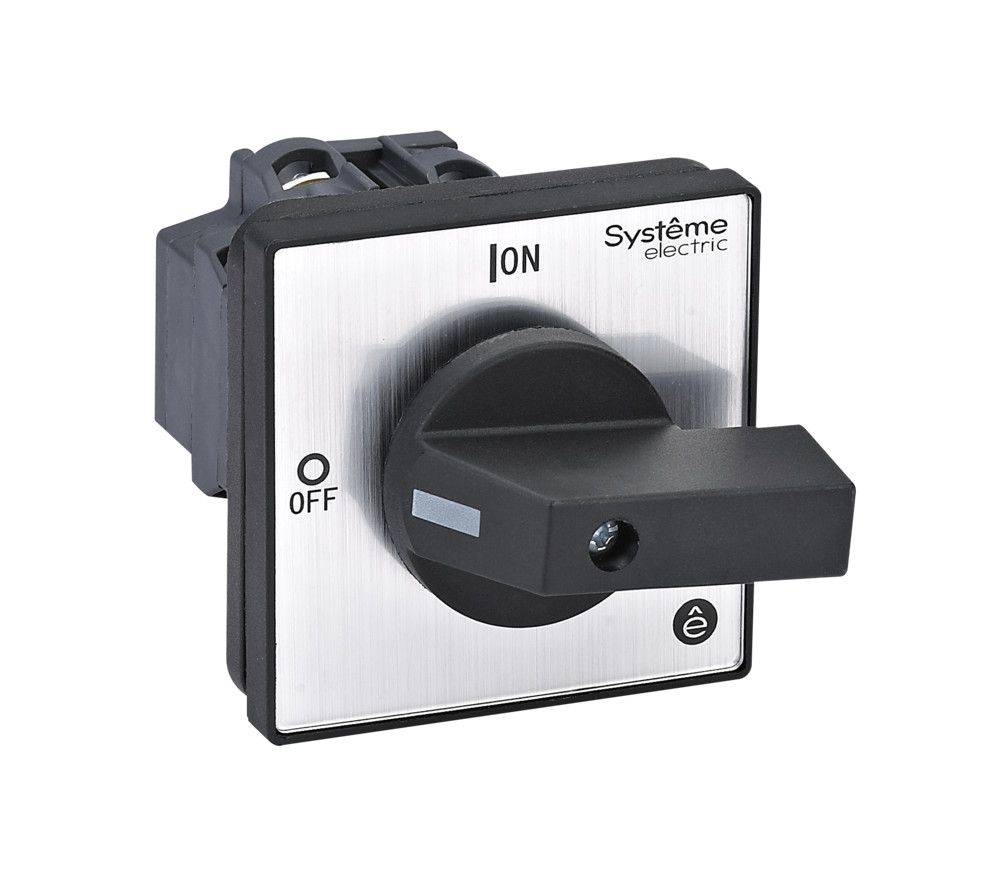 ВЫКЛЮЧАТЕЛЬ-РАЗЪЕДИНИТЕЛЬ 3P 20A IP40 С ЧЁРНОЙ РУКОЯТКОЙ НА ДВЕРЦУ 4 ВИНТАМИ фото