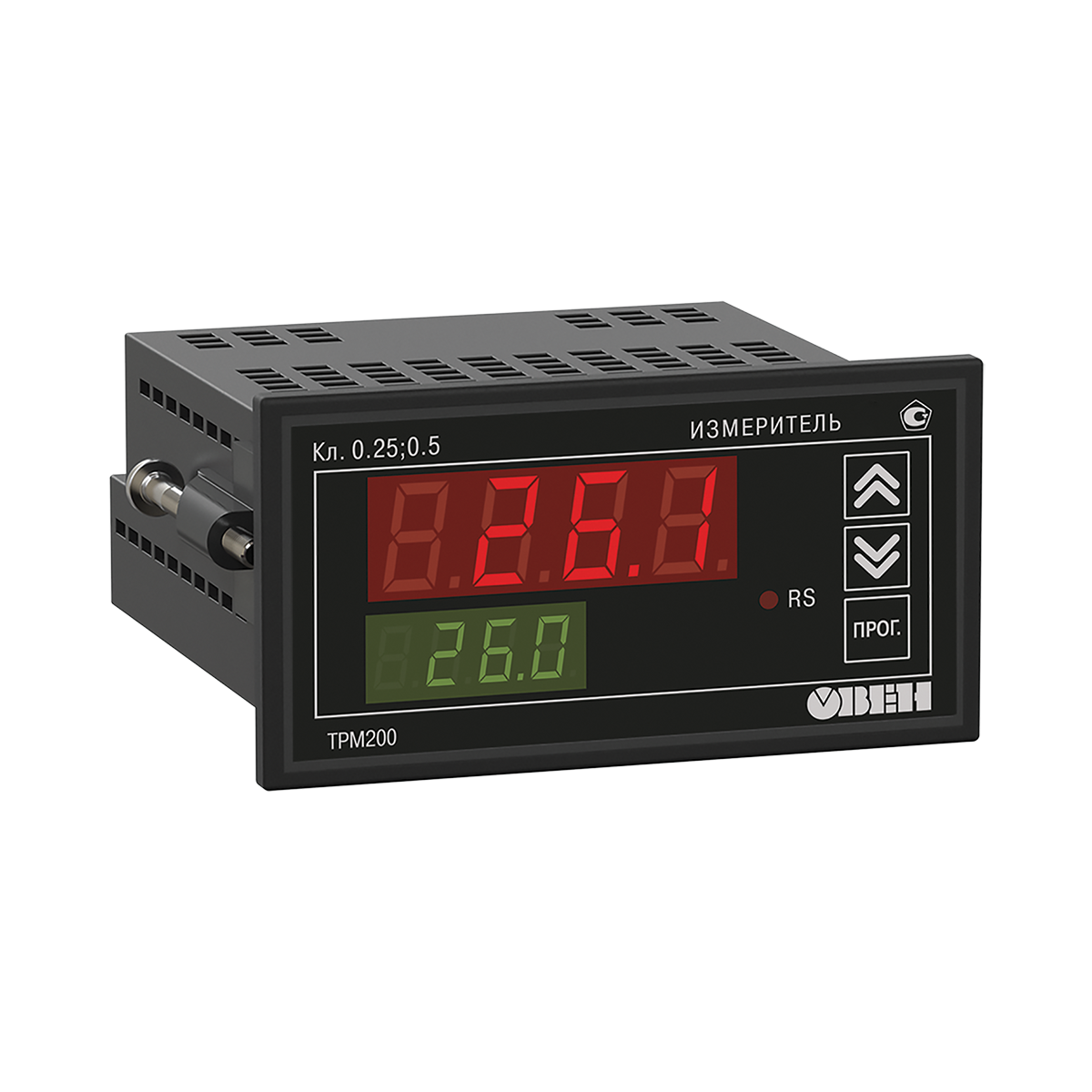 Измеритель двухканальный с интерфейсом RS-485 ОВЕН ТРМ200-Щ2 фото