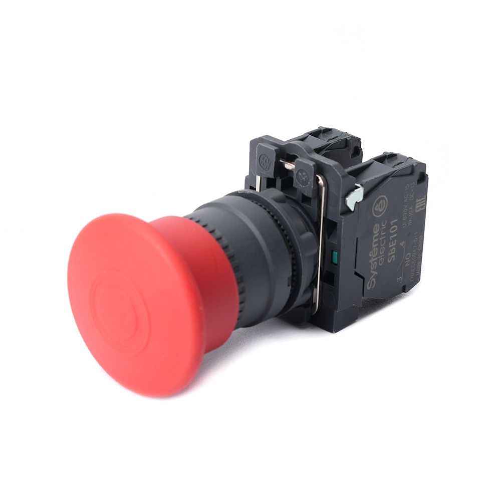 Кнопка аварийного останова SB5 в сборе 22мм 40мм тяни-толкай пластик 1НО+1НЗ фото