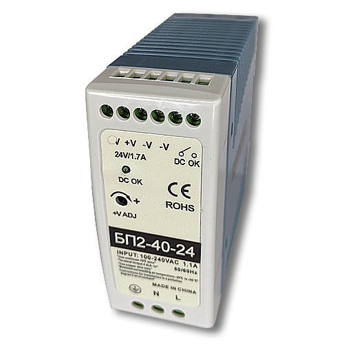 Теко БП2-40-24 Блок питания , максимальная мощность 40 ВТ, выходное напряжение 24 В DC, размер 22,5х90х100 фото