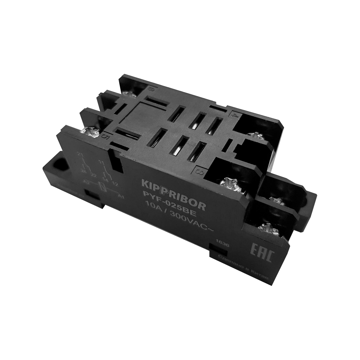 Монтажные колодки KIPPRIBOR PYF-025BE и PYF-045BE (для 2- и 4-контактных промежуточных реле серии REP) ОВЕН PYF-025BE/2 фото