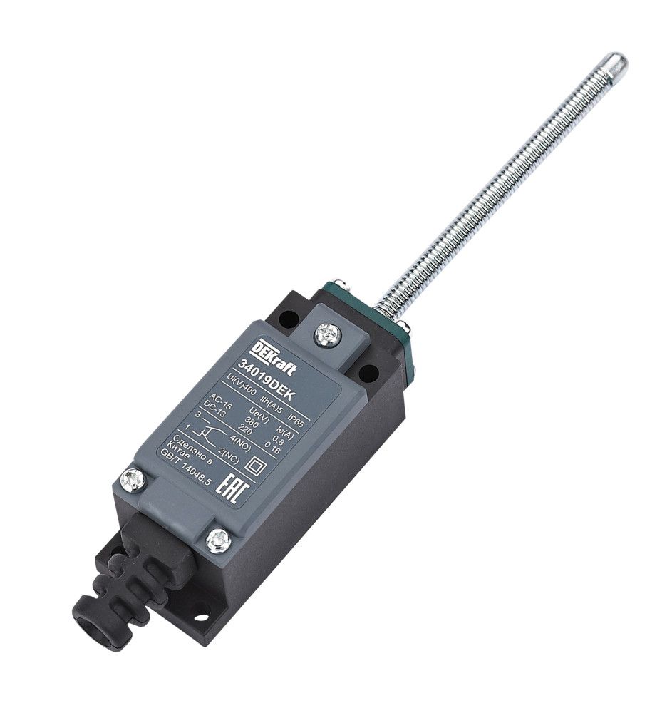 Концевой вык. пласт. 1НО1НЗ Пружинный рычаг с пластиковым наконечником фото