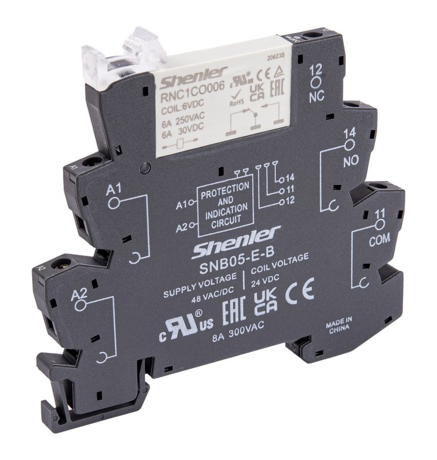 Комплект интерфейсного реле Shenler RNC1CO024 с колодкой SNB05-E-B фото
