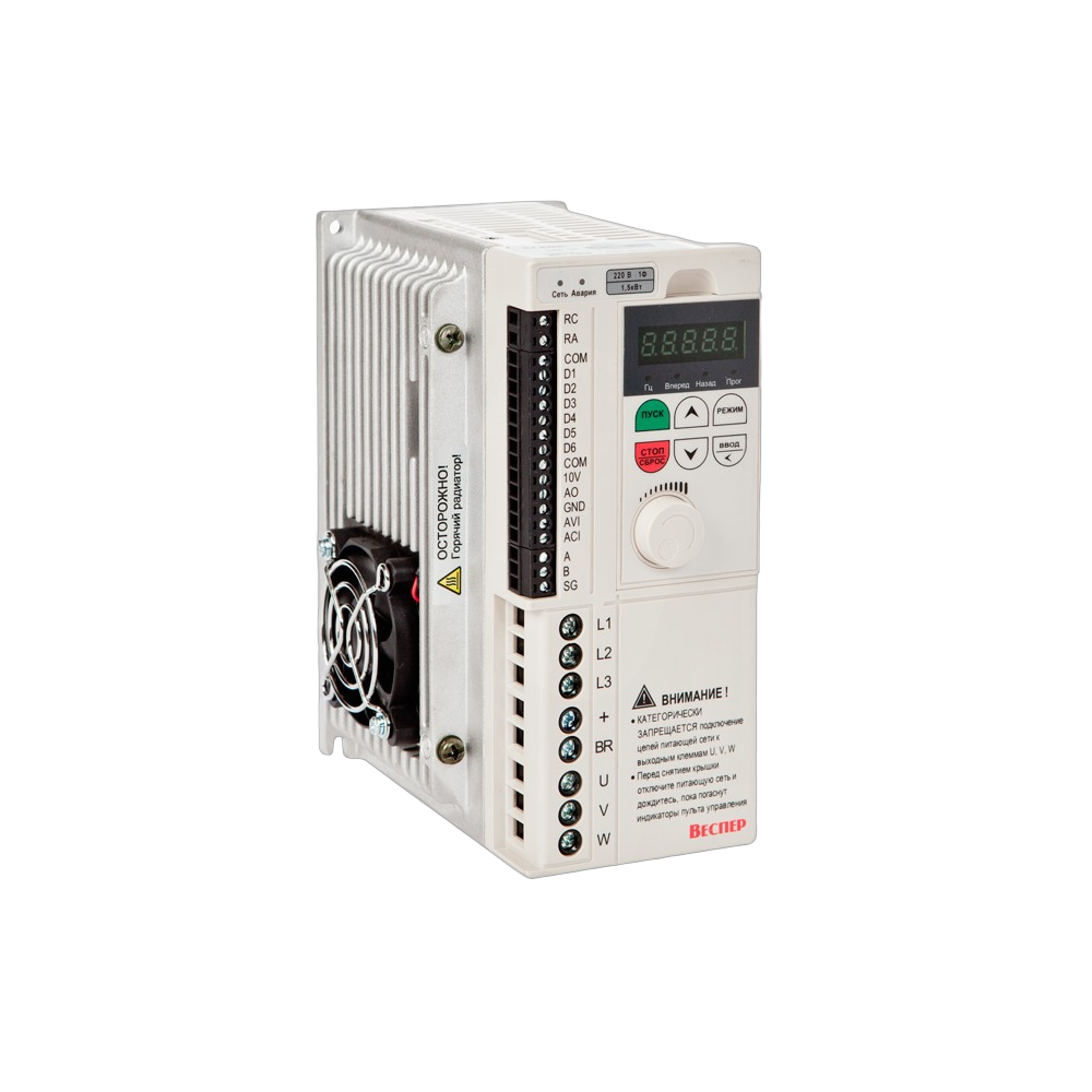 Преобразователь частоты Веспер E4-8400-S2L 1.5кВт 220В, со съёмным пультом фото