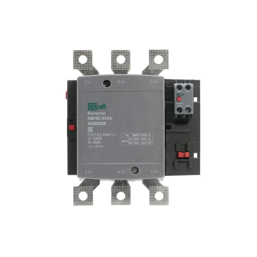 Контактор 225А 380В АС3 АС4 1НО+1НЗ КМ-102 фото