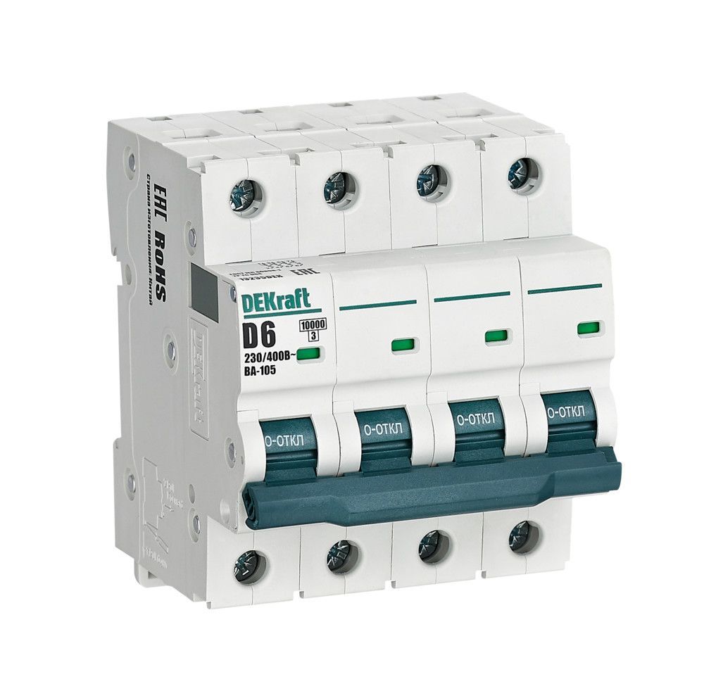 Автоматический выключатель ВА-105 4P 6А D 10кА фото