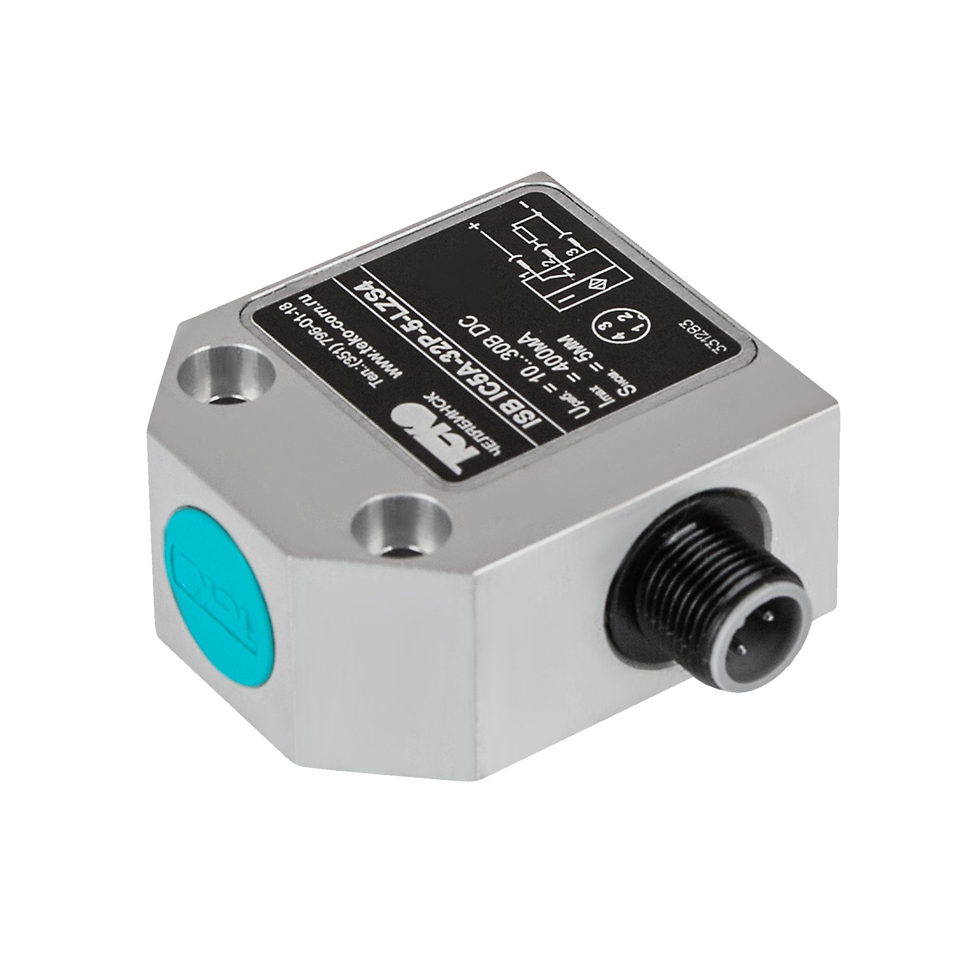 Теко ISB IC5A-31P-5-LS4, Индуктивный датчик,Sn=5 мм,корпус  Алюминий заподлицо,10...30DC NO PNP,IP67,разъем фото