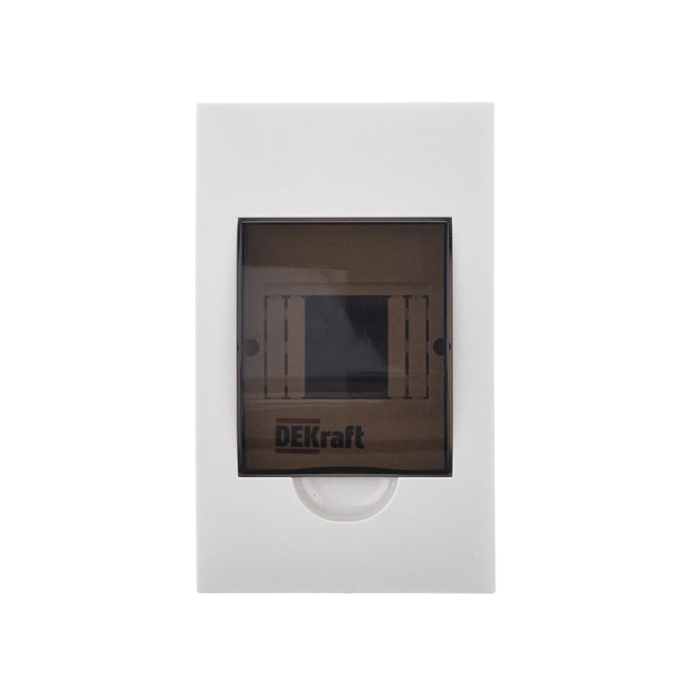 Корпус пластиковый встраиваемый прозр. дв. 1 ряд 4 модуля IP41 ЩРВ-П фото