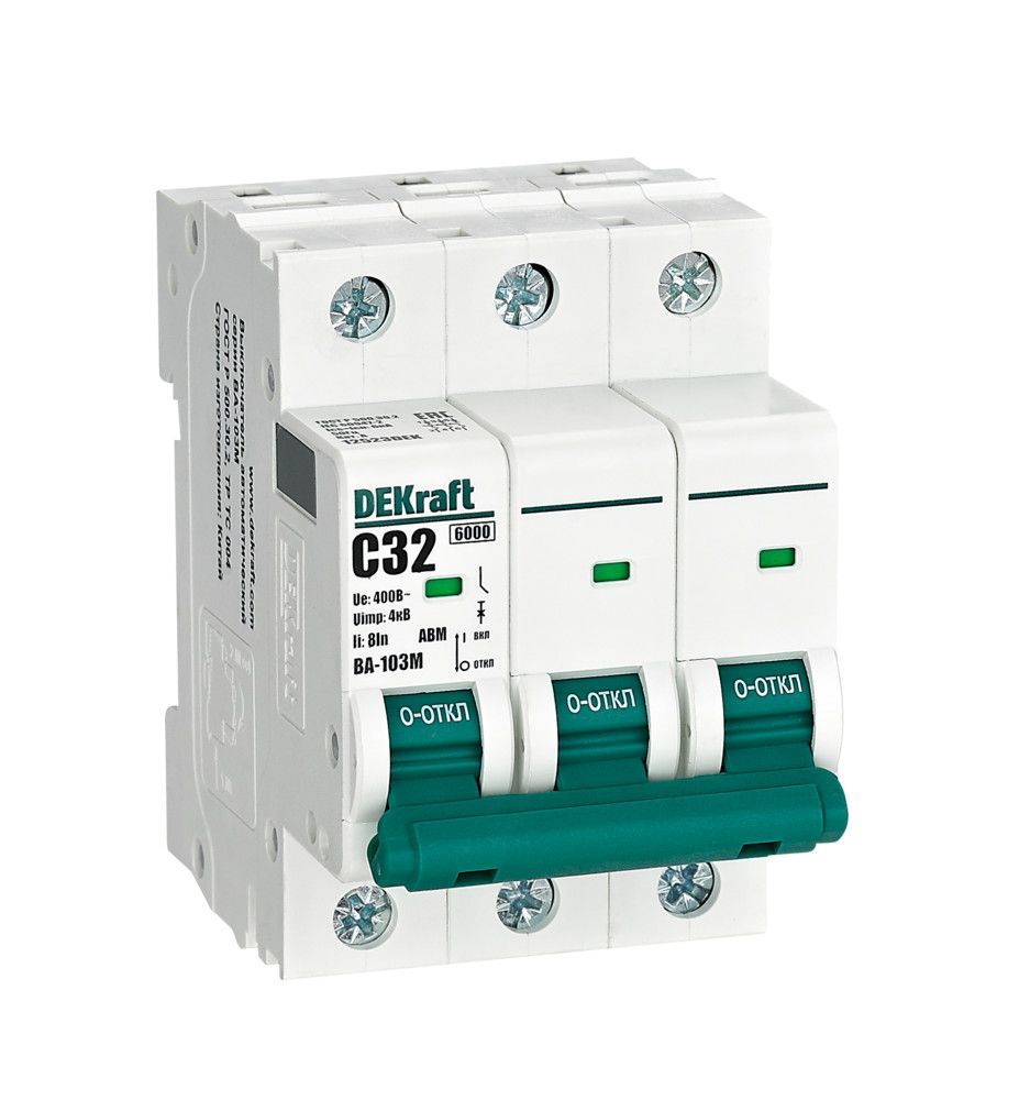 Автоматический выключатель ВА-103М 3P 32А C 6кА без теплозащиты фото