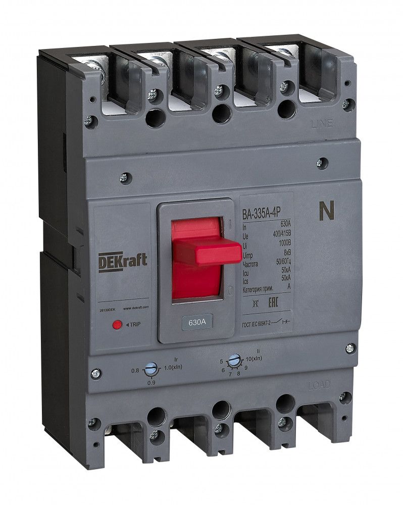 Силовой авт. выключатель 4P 630A 50кА ВА-335А фото