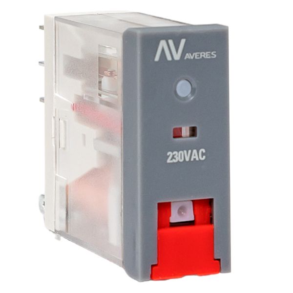 Реле промежуточное с кнопкой и мех. индикацией RPAt 22/2 8A 230В AC EKF AVERES фото