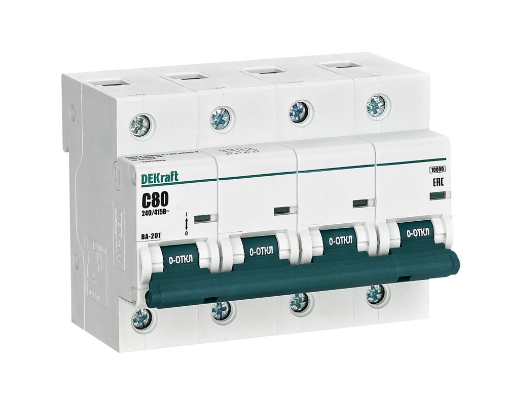 Автоматический выключатель ВА-201 4P 80А C 10кА фото