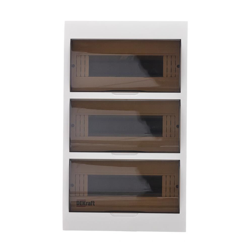 Корпус пластиковый навесной прозр. дв. 3 ряда 36 модулей IP41 ЩРН-П фото