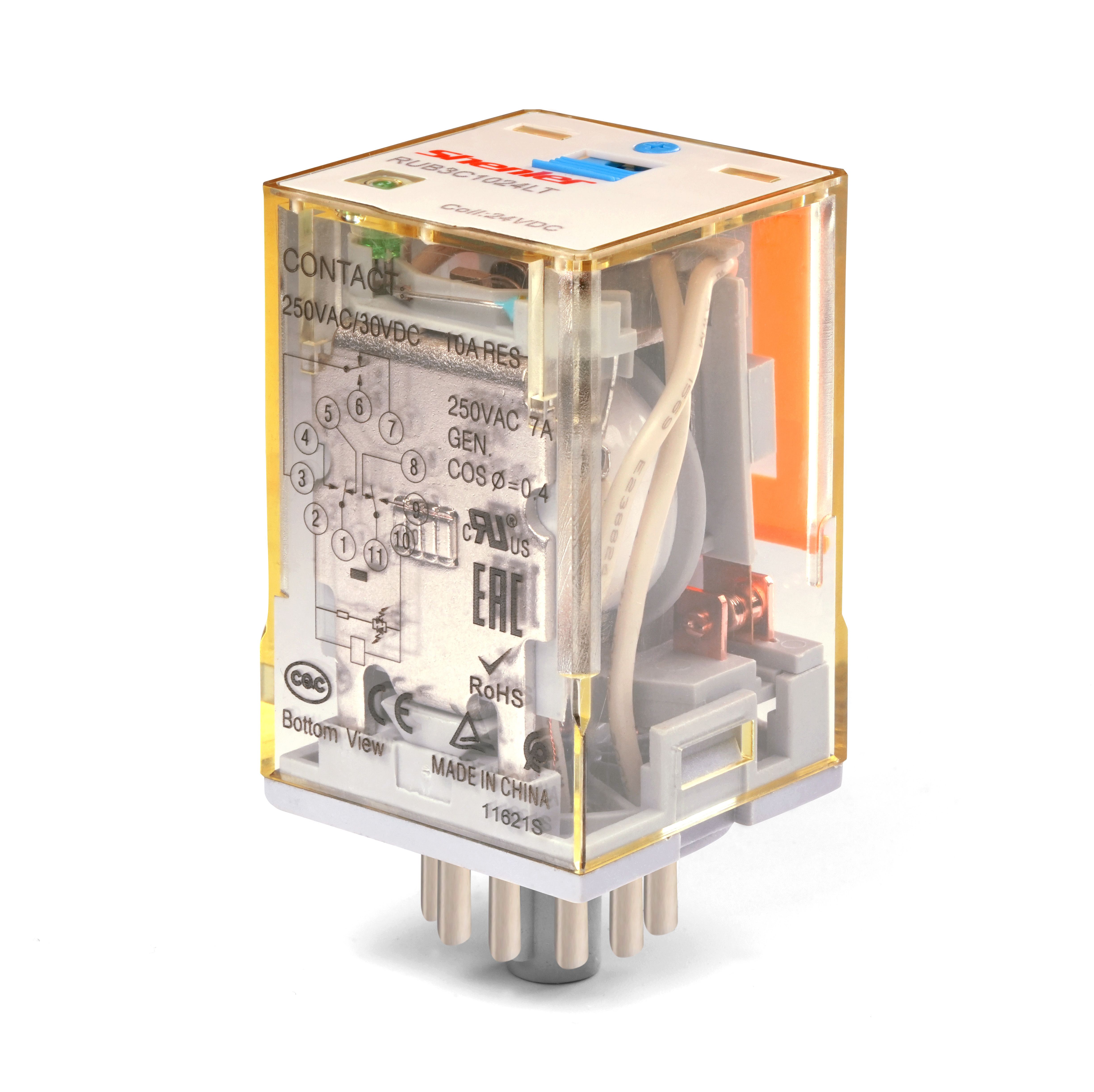 Промежуточное реле Shenler RUB3C5220LTD1 3CO 10A 220VDC фото