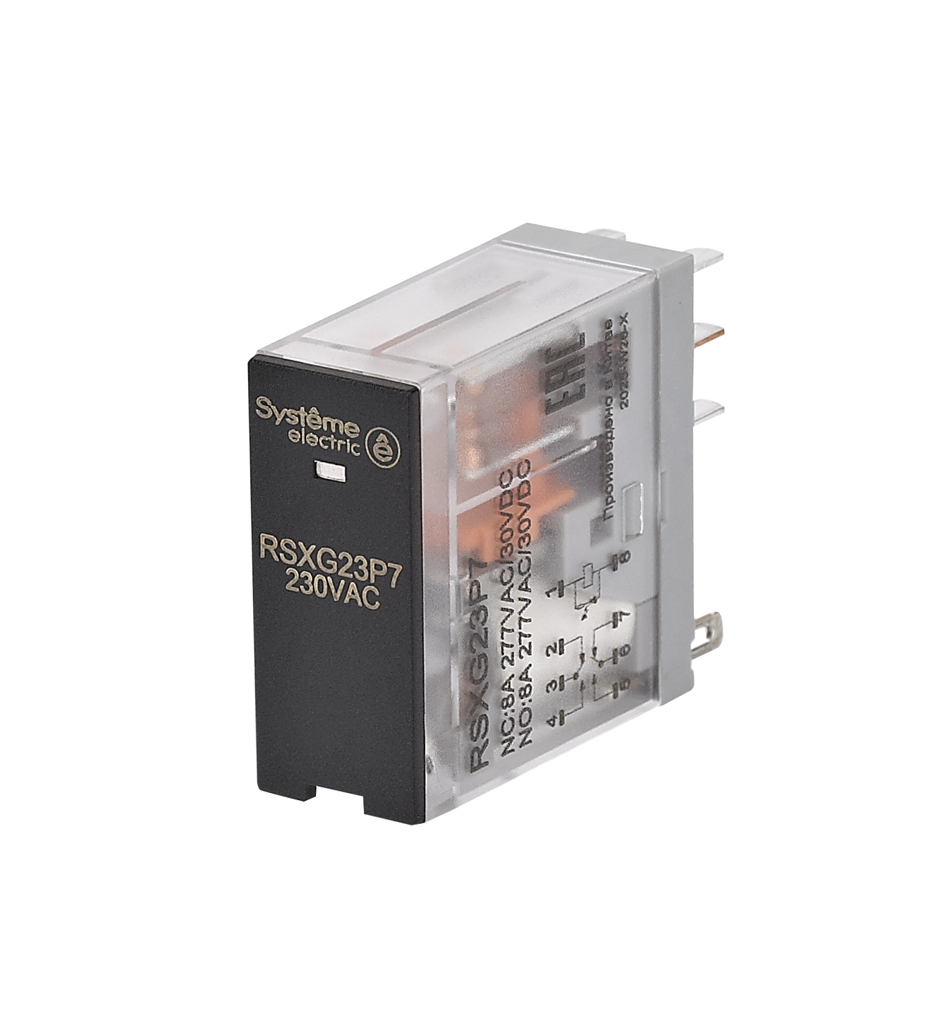 Реле 8A 2CO 230VAC LED фото