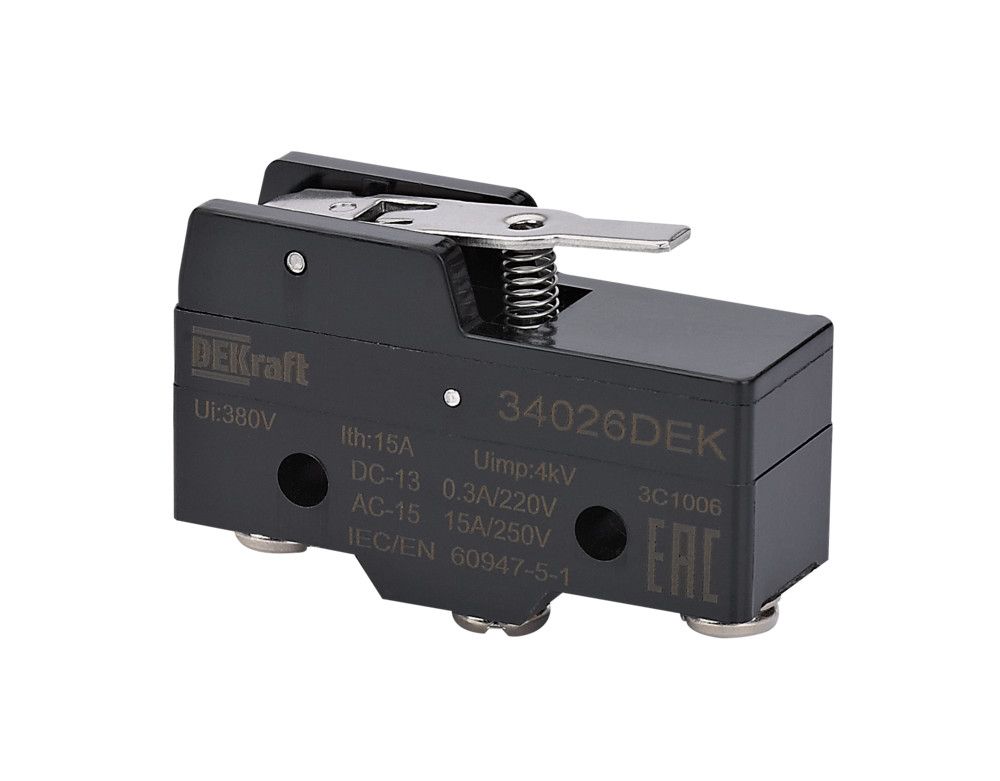 Миниатюрный конц. вык. 1НО1НЗ шарнирного типа с коротким рычагом фото