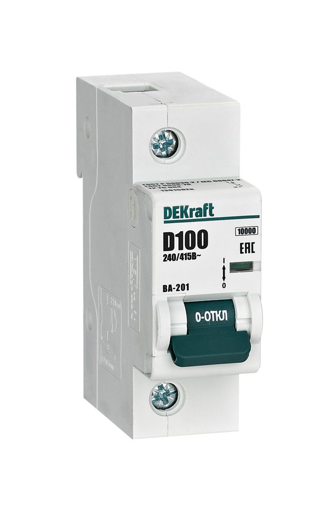 Автоматический выключатель ВА-201 1P 100А D 10кА фото