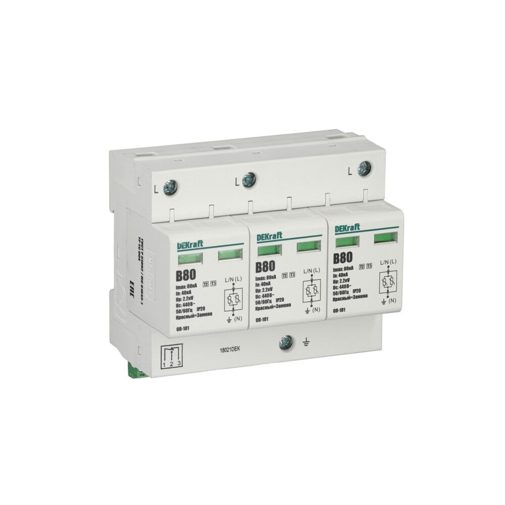 Ограничитель перенапряжений 3P 80кА класс B 440В фото