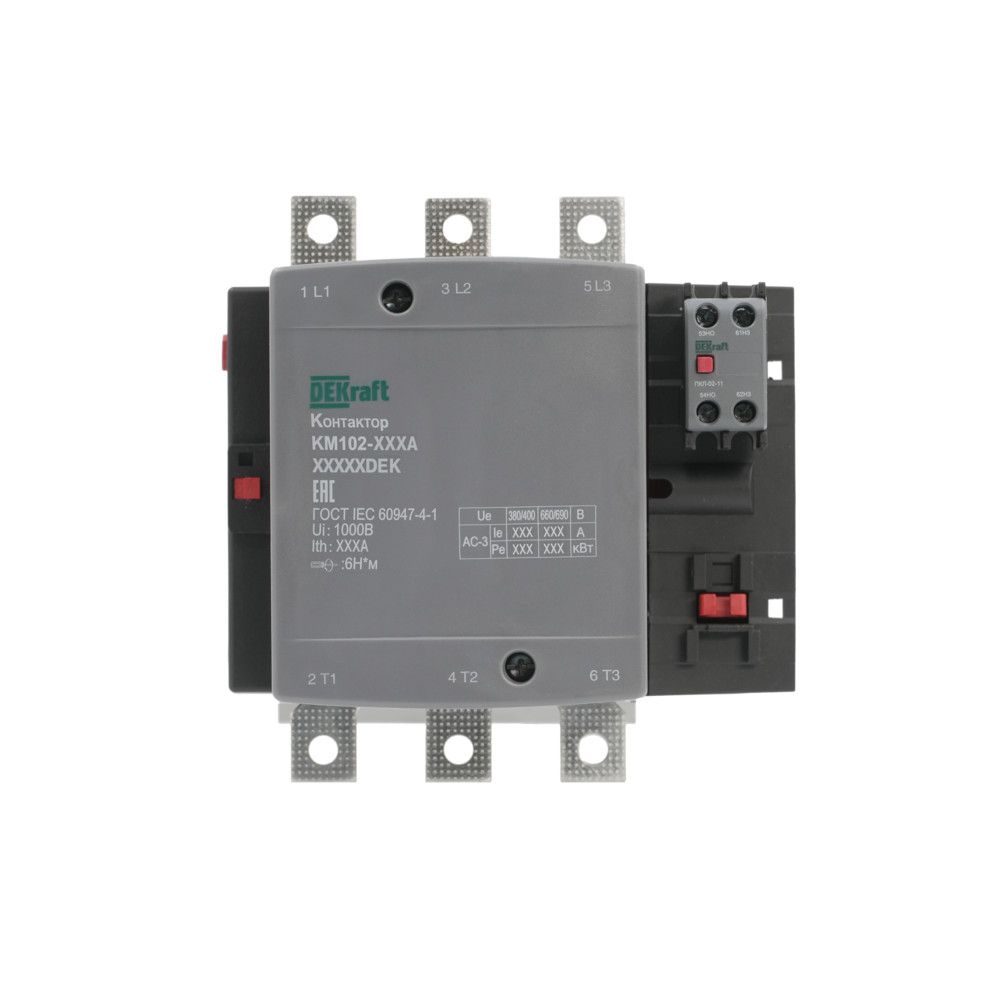 Контактор 185А 380В АС3 АС4 1НО+1НЗ КМ-102 фото