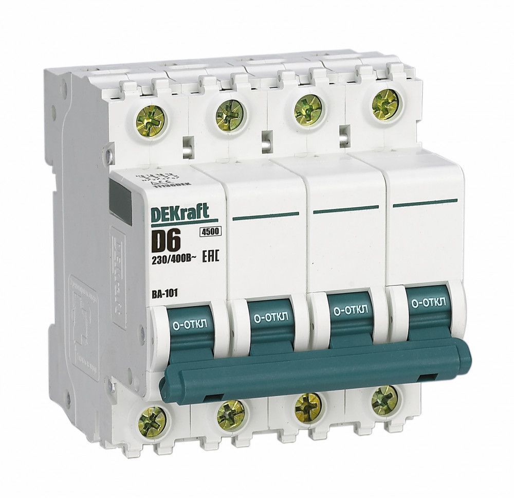 Автоматический выключатель ВА-101 4P 6А D 4.5кА фото