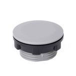 Заглушка круглая, серая, 22мм фото