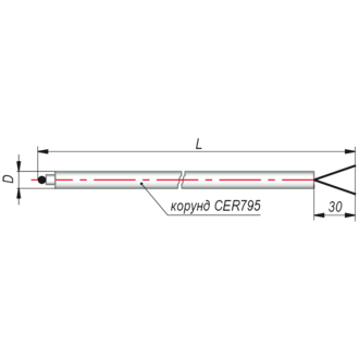 Термопара высокотемпературная (платиновая) ОВЕН ДТПS021.1О-0,5/0,80 фото