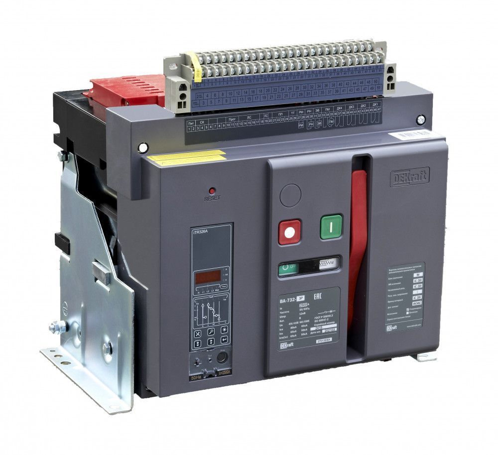 Воздушный авт. выключатель стационарный 3P 2000А 80кА расцепитель М ВА-732 фото