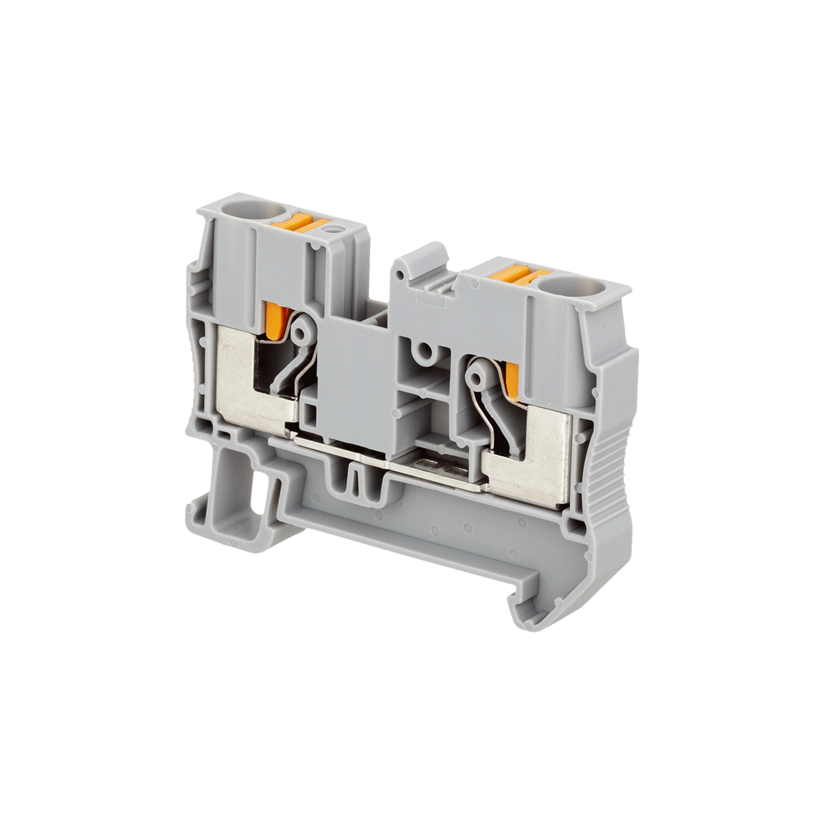 Клемма push-in проходная, 6 мм², серая Meyertec MTP-6 фото