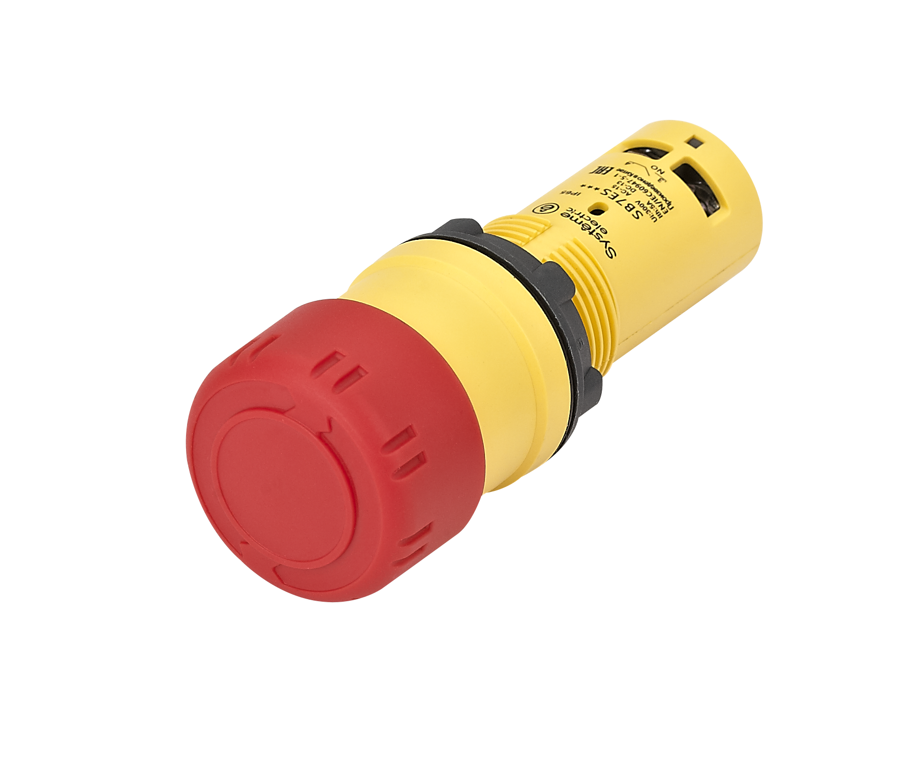 Кнопка аварийного останова SB7 моноблочная 22мм красная, Ø30, повернуть для возвр, пластик, 1НЗ, IP6 фото