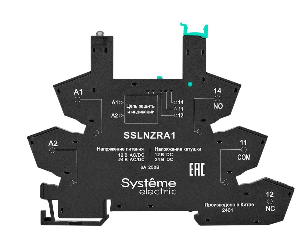 Розетка 24В AC/DC для реле интерфейсного 24В DC, push-in зажим фото
