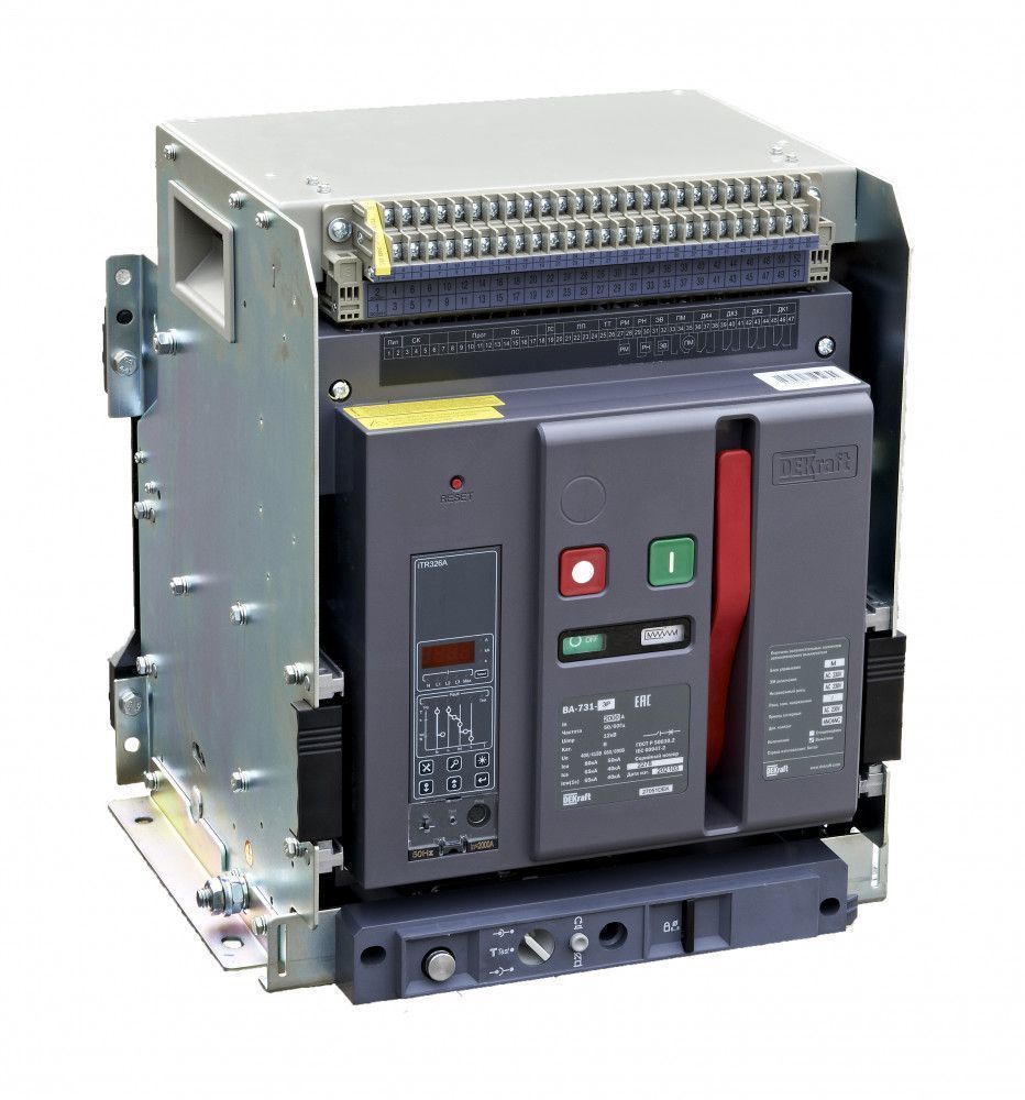 Воздушный авт. выключатель выкатной 3P 630А 80кА расцепитель М ВА-731 фото