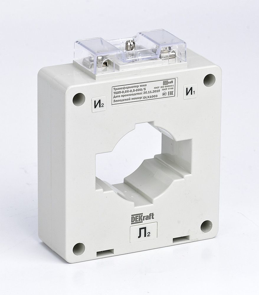 Трансформатор тока ТШП-0,66 0,5 600/5 10ВА, диаметр 60мм фото