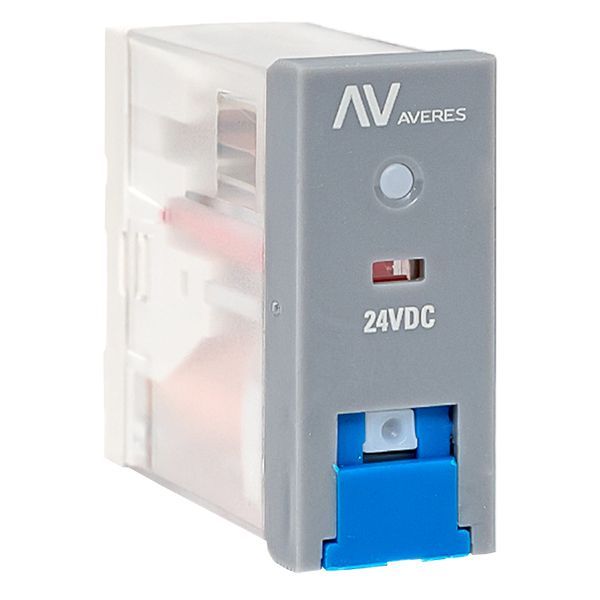 Реле промежуточное с кнопкой и мех. Индикацией RPAt 25/1 12A 24В DC EKF AVERES фото