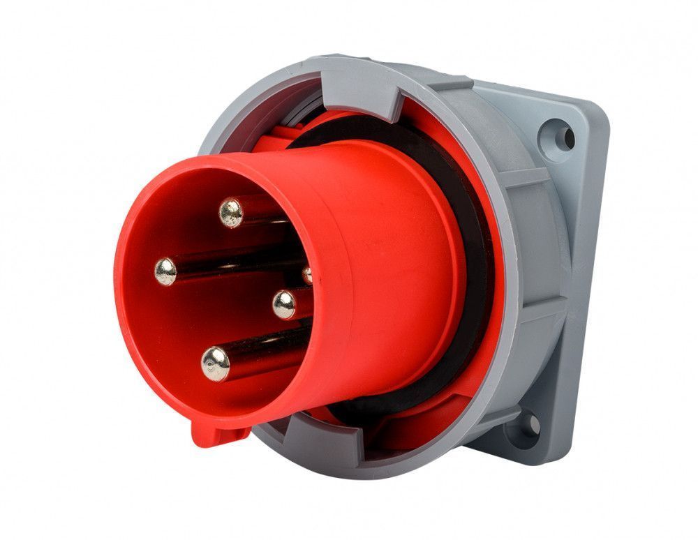 Вилка для скрытой проводки 3Р+РЕ 32А 380В IP67 ВЩ-103 фото